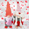 Valentines Day Gnome Plush Set of 2, Tabletop Swedish Elf Gnome Doll - Valentines Mantle Fireplace Decorations, Home Decor Living Room Table Mantel Centerpiece by 4E's Novelty