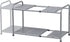 SimpleHouseware Under Sink 2 Tier Expandable Shelf Organizer Rack, Silver (expand from 15 to 25 inches)