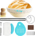 Professional Bread Proofing Basket Set - 6PCS 9inch Round Banneton Proofing Basket Kit with Stainless Steel Bread Lame & Danish Dough Whisk - Banneton Basket with Scraper & Cutter - Sourdough Bread Baking Supplies