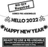 Hello 2022 Happy New Year Banner - NO DIY, Black Glitter | Happy New Year Sign for New Years Eve Party Supplies 2022 | Happy New Year Decorations 2022 | New Years Eve Banner for NYE Decorations 2022
