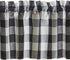 Park Designs Wicklow Check Valance - 72''L - Black & Cream