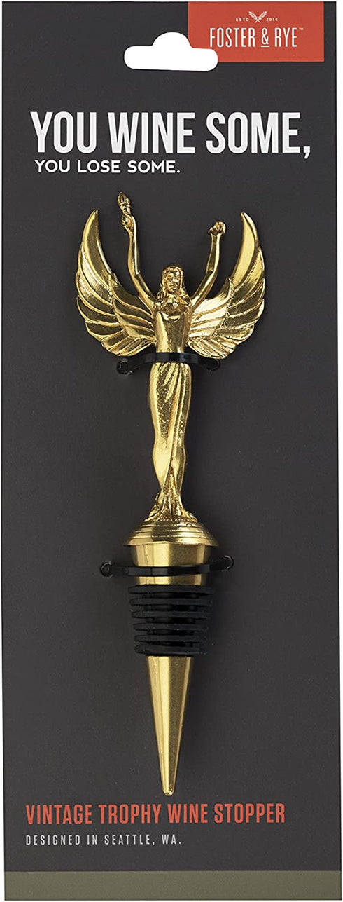 Foster & Rye Vintage Trophy Wine Bottle Stoppers, One Size, Gold