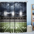 AMBZEK American Football Shower Curtain Boys Sports Bathroom Accessories 60Wx72L Men Masculine Shower Curtain Set Stadium Field Soccer Green Cloth Fabric Bathroom Decor Set with 12 Pack Hooks