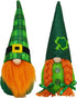 Medoore 2 Pack St. Patrick's Day Gnome Decorations, Irish Leprechaun Swedish Gnome Ornaments Green Irish Leprechaun Tomte Gnomes Doll Elf for Home Decoration