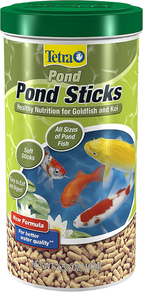 TetraPond Pond Sticks 3.53 Ounces, Pond Fish Food, For Goldfish And Koi, Tetra Pond Pond Sticks, Healthy Nutrition for Goldfish and Koi