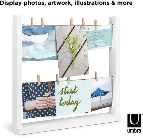 Umbra 1004415-660 Hangit Desk Photo Display, White, Desktop