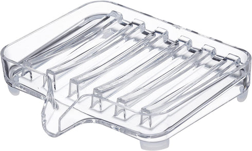 Yamazaki Home Spout Self-Draining Soap Tray-Sink Counter Holder Dish, One Size, Clear