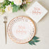 Crisky 50 Fabulous Disposable Plates for Women 50th Birthday Decorations Rose Gold Dessert, Buffet, Cake, Lunch, Dinner Disposable Plates 50th Birthday Party Table Supples, 50 Count, 9 inches