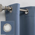 Sun Zero Soho 2-pack Blackout Energy Efficient Grommet Curtain Panel Pair, 54" x 84", Denim Blue