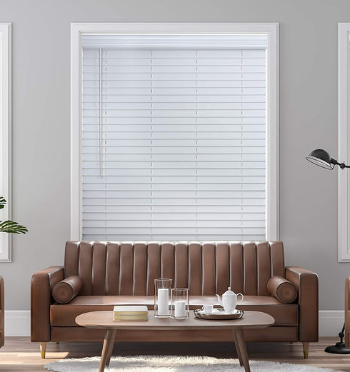 LOTUS & WINDOWARE 2" Faux Wood Blind, 39" x 48", White
