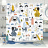 Witzest Kids Shower Curtain Cute Dog Animal Shower Curtain Funny Cartoon Shower Curtain Fun Boys Shower Curtain Novelty Shower Curtain Polyester 72x72 Inch