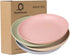 shopwithgreen 10 Inch Wheat Straw Deep Dinner Plates, Unbreakable Sturdy Plastic Dinner Plates, Microwave and Dishwasher Safe