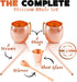 Moscow Mule Copper Mugs - Set of 2 - 100% HANDCRAFTED Pure Solid Copper Mugs - 16 Oz, Gift Set With Cocktail Copper Straws, Copper Shot Glass & Copper Stirrer by Copper-Bar