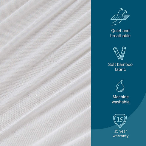 LUCID Premium Rayon from Bamboo Jersey Mattress Protector - Ultra Soft - Cal King