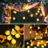 BHCLIGHT 2-Pack 100 LED 32FT Crystal Globe Solar String Lights Outdoor, Waterproof Solar Lights Outdoor Decorative with 8 Modes, Solar Powered Patio Lights for Garden Yard Party Christmas,Warm White