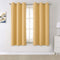 Soft Yellow Blackout Curtains for Bedroom 54 Inches Long Short Solid Room Darkening Window Drapes Thermal Insulated Curtain Panels with Grommet 38W x 54L,2 Panels Desert Mist