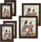 CRUGLA Gallery Frame Set of 6 for Wall Decor Tabletop Vertical Horizontal Display, Assorted Collage Photo Frames, Two 4x6 Picture Frames, Two 5x7 Picture Frames, Two 8x10 Picture Frames, Brown