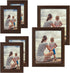 CRUGLA Gallery Frame Set of 6 for Wall Decor Tabletop Vertical Horizontal Display, Assorted Collage Photo Frames, Two 4x6 Picture Frames, Two 5x7 Picture Frames, Two 8x10 Picture Frames, Brown