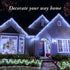 JMEXSUSS 2 Pack Upgraded Solar String Lights 200LED 75.5ft Solar Christmas Lights Outdoor Waterproof 8 Modes White Solar Lights for Christmas, Gardens, Wedding, Party, Tree, Outdoors Decorations