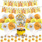 82 Pieces Lazy egg Party Supplies, Gudetama Themed Birthday Party Decoration included Banner, Latex Balloon, Cake Topper, Cupcake Toppers, 50pcs Stickers for Lazy egg Party Decoration.