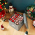 Christmas Ornament Storage Box - Holding 64 Christmas Ornaments, Holiday Ornaments Storage with Dividers, Ornament Storage Bins with Lid (Gray)