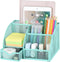 Green Desk Organizer for Women, Mesh Office Supplies Cute Stationary Organization Office Accessories Essentials Caddy with Drawer for Home & Office Desktop & Decor& Kitchen