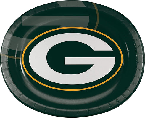 Green Bay Packers Oval Plates, 24 ct
