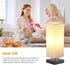 Bedside Table Lamp - Soilsiu Bedroom 3 Color Options Solid Wood Lamps with Modern Fabric Shade Reading Nightstand Lamps for Living Room, Kids Room, College Dorm, Office (LED Bulb Included)