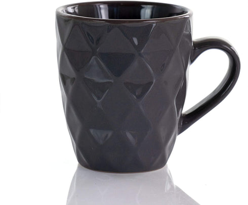 Elama Wave Series Mug Set, 12 oz, Assorted Grey 1