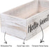 LotFancy Bathroom Decor Box 2 Pack, Hello Sweet Cheeks Nice Butt on 2 Sides, Wooden Back of Toilet Storage Basket, Toilet Paper Organizer for Home D©cor