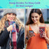 Reusable Iced Coffee Cup Sleeve Neoprene Insulated Sleeves Cup Holder with handle Idea for 30oz - 32oz Tumbler Cups, protein shake bottles(Only Cup Sleeves)(Bright Floral)