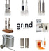 Grind Gourmet Original Pump & Grind Cooking Gadgets, Salt and Pepper Grinder Set or Singles, Buy 1, Buy 2 or More, Solid Stainless, Red or Black.
