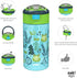 Zak Designs Genesis Non BPA Plastic 18 oz Kids Water Bottle 2 Pieces set Leak-Proof Design is Perfect for Outdoor Sports with Interchangeable Lid and Built-In Carry Handle, Campout