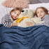 BT.WA Throw Blanket with Pompom Fringe Soft Cozy Flannel Blanket for Couch Sofa Bed Camping Travel Home Decor (Aegean Blue, 51"x63")