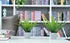 Hejdeco Artificial Fern Potted Plants 2 Pack, Fake Boston Fern, 19pcs Greenery Foliage, Up to 20-inch Wide, Perfect for Home Office Decor (Grey)