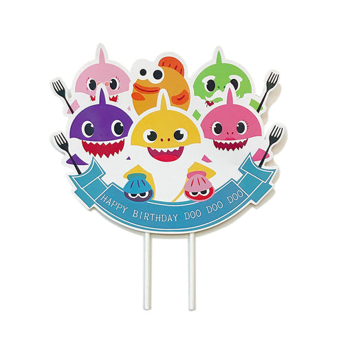 Dadam Baby Shark Cake Topper Happy Birthday Doo Doo Doo Baby Shark Birthday Decorations Cake Toppers Baby Shark Party Supplies