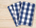 Urban Villa,Buffalo Check Plaid, Premium Quality, Dinner Napkins, 100% Cotton, Set of 12, Size 20X20 Inch, Blue/White Oversized Cloth Napkins with Mitered Corners, Ultra Soft, Durable Hotel Quality