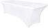 Obstal 6ft Stretch Spandex Table Cover for Standard Folding Tables - Universal Rectangular Fitted Tablecloth Protector for Wedding, Banquet and Party ?White, 72 Length x 30 Width x 30 Height Inches?