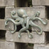 ChasBete Octopus Iron Wall Hooks for Hanging, Rustic Decorative Hooks/ Key Holder/ Coat Hooks/ Towel Hooks with 6 arms - Gold Green