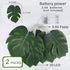 Monstera Leaf String Lights 2 Pack, 20 LED Tropical Artificial Rattan Palm Leaves Wall Hanging Vine Leaf, Summer Decoration for Outdoor Indoor Hawaiian Luau Party Jungle Beach Theme Party Decorations