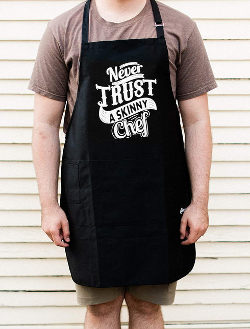 ApronMen, Skinny Chef BBQ Grill Adjustable Apron for Men, One Size