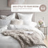 Hyde Lane Fluffy Cute Shaggy Cozy Throw Blankets for Couch Sofa ,2 Way Reversible Ultra Soft Long Faux Fur Fuzzy Blanket for Home- - 50x60 Grey