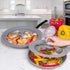 LORESO Silicone Glass Lid Grey Pack of Two - Universal Silicone Glass Lid for Pots Pans & Skillet 8 to 11 Inches, Tempered Glass Lid Steam Vent, Food Safe Silicone, Cool-Touch Handle & Dishwasher safe