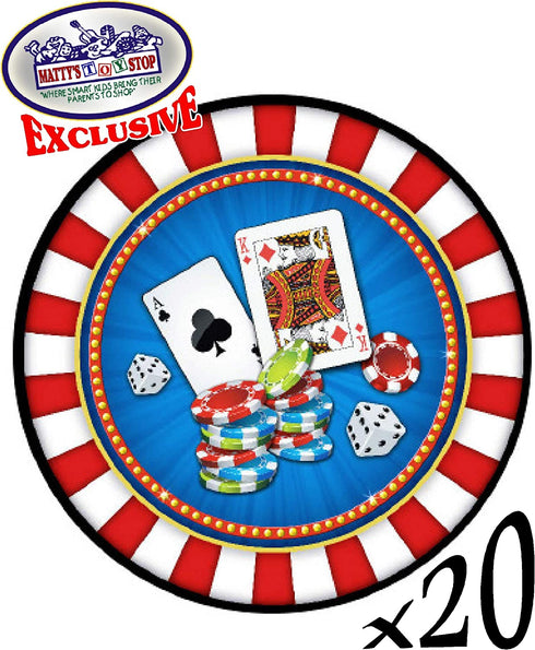 Deluxe Casino Night Theme Party Supplies Set for 20 People, Includes 20 Large Plates, 20 Small Plates, 20 Napkins, 20 Cups & 2 Table Covers - Perfect for Casino Night or Birthday (82 Pieces Total)
