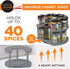 Spice Spinner Two-Tiered Spice Organizer & Holder That Saves Space, Keeps Everything Neat, Organized & Within Reach With Dual Spin Turntables- Grey