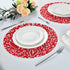 Blueangle Red Hearts and Arrows Round Placemats Set of 6, Kitchen Dining Table Valentine's Day Decoration