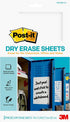 Post-it Dry Erase Sheets, 7 in x 11.3 in, Sticks Securely and Removes Cleanly (DEFSHEETS-3PK)