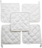 APCOLLECTION Pot Holder 100% Cotton, Machine Washable, Heat Resistant Kitchen Gift Set (Pack of 10 Size 7 X 7 Inch, White)
