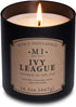 Manly Indulgence Ivy League Jar Candle 16.5 oz - - White Musk, Citrus, Thyme & Lavender - Earthy Amber - Up to 60 Hour Burn - Soy Blend Wax, USA Poured