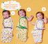 Baby Swaddle Blanket Wrap 3 Pack - Adjustable 100% Cotton Baby Swaddle Sacks - Cute Newborn Velcro Swaddles for Boy & Girl 0-3 Months - Infant Swaddling Sleep Sacks - Unisex Swaddlers Gift Set
